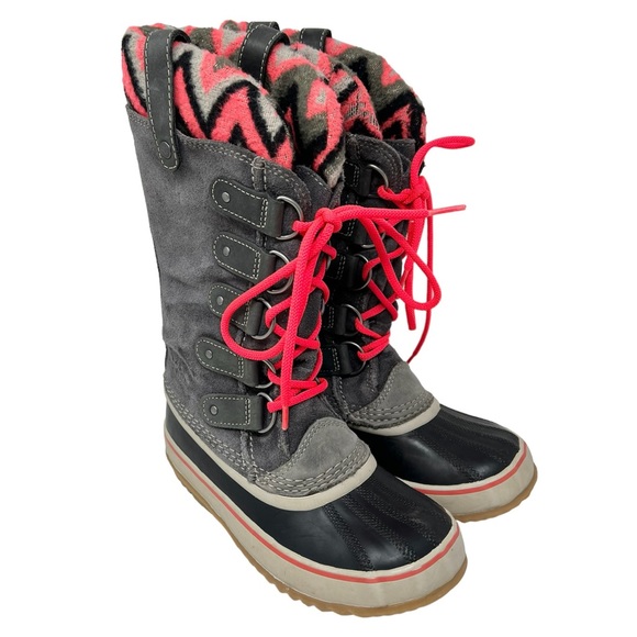 Sorel Joan of Arctic Knit II Boots Women’s Size 6 Shale Suede Waterproof - Picture 2 of 14